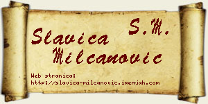 Slavica Milčanović vizit kartica